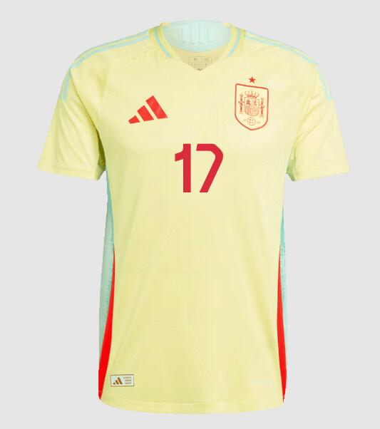 (image for) WILLIAMS JR. #17 Spain Away Jersey Player Version Euro 2024